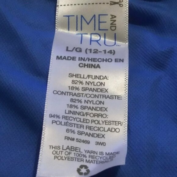 Time & Tru Womens Floral Bikini Bottom With Ruffle Detail Size Large (12-14) - Picture 9 of 9